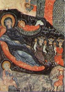 Natividade. Miniatura armena, séc. 14